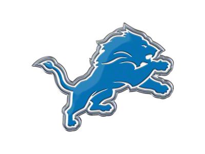 Detroit Lions Embossed Emblem; Blue (Universal; Some Adaptation May Be Required)
