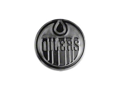 Edmonton Oilers Molded Emblem; Chrome (Universal; Some Adaptation May Be Required)