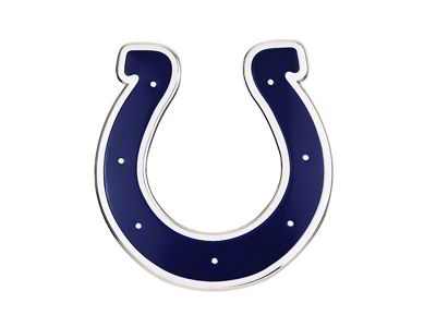 Indianapolis Colts Embossed Emblem; Navy (Universal; Some Adaptation May Be Required)