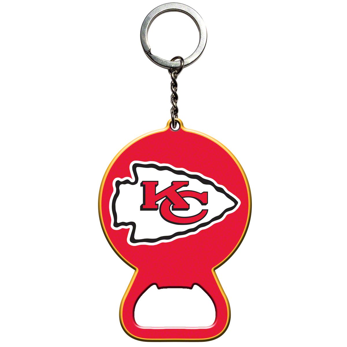 Charger Keychain Bottle Opener with Kansas City Chiefs Logo; Red - Free ...