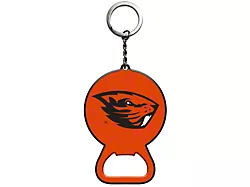 Keychain Bottle Opener with Oregon State University Logo; Orange