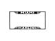 License Plate Frame with Miami Marlins Logo; Black (Universal; Some Adaptation May Be Required)