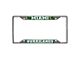 License Plate Frame with University of Miami Logo; Chrome (Universal; Some Adaptation May Be Required)