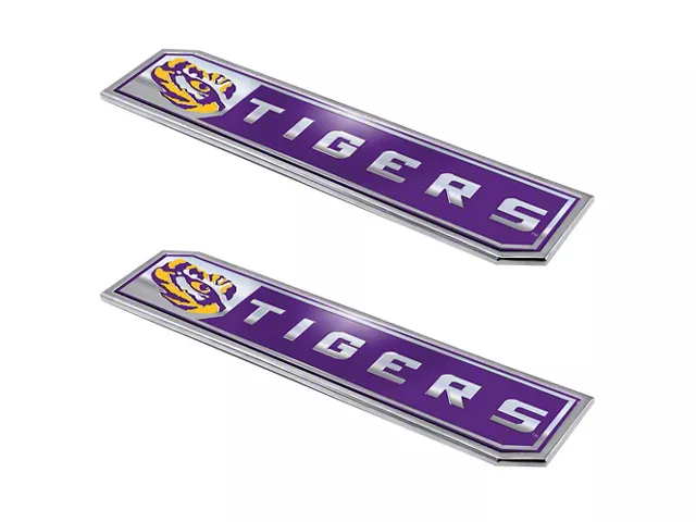 LSU Embossed Emblems; Purple (Universal; Some Adaptation May Be Required)