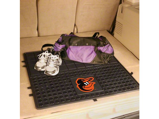 Molded Trunk Mat with Baltimore Orioles Logo (Universal; Some Adaptation May Be Required)
