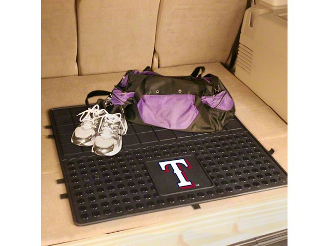 Molded Trunk Mat with Texas Rangers Logo (Universal; Some Adaptation May Be Required)
