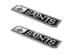 New Orleans Saints Embossed Emblems; Black (Universal; Some Adaptation May Be Required)