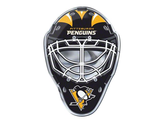 Pittsburgh Penguins Embossed Helmet Emblem; Yellow and Black (Universal; Some Adaptation May Be Required)
