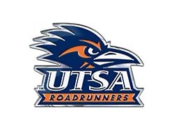 University of Texas-San Antonio Embossed Emblem; Blue and Orange (Universal; Some Adaptation May Be Required)