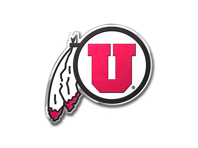 Utah Red Charger University of Utah Embossed Emblem; Red (Universal; Some ...