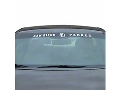 Windshield Decal with San Diego Padres Logo; White (Universal; Some Adaptation May Be Required)