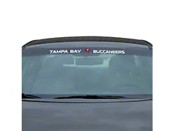 Windshield Decal with Tampa Bay Buccaneers Logo; White (Universal; Some Adaptation May Be Required)