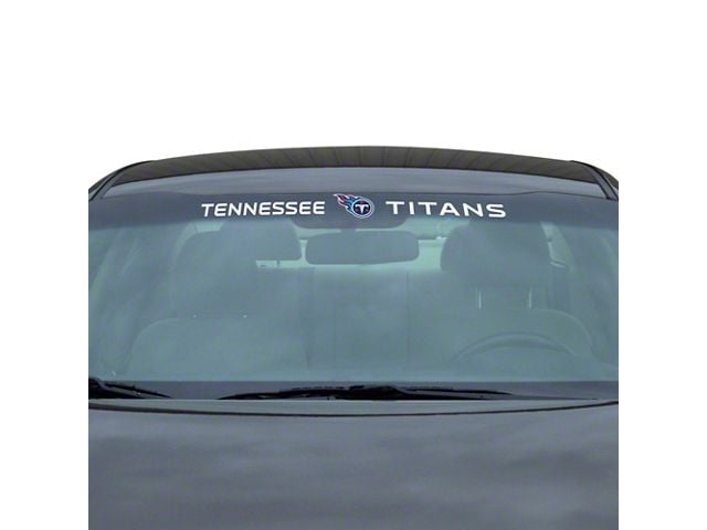 Windshield Decal with Tennessee Titans Logo; White (Universal; Some Adaptation May Be Required)