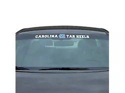 Windshield Decal with University of North Carolina Logo; White (Universal; Some Adaptation May Be Required)