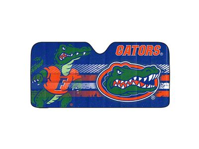 Windshield Sun Shade with University of Florida Logo; Blue (Universal; Some Adaptation May Be Required)