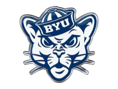 BYU Embossed Emblem; Blue (Universal; Some Adaptation May Be Required)