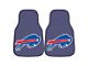 Carpet Front Floor Mats with Buffalo Bills Logo; Blue (Universal; Some Adaptation May Be Required)