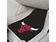 Carpet Front Floor Mats with Chicago Bulls Logo; Black (Universal; Some Adaptation May Be Required)