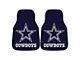 Carpet Front Floor Mats with Dallas Cowboys Logo; Navy (Universal; Some Adaptation May Be Required)