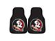 Carpet Front Floor Mats with Florida State University Logo; Black (Universal; Some Adaptation May Be Required)