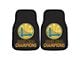Carpet Front Floor Mats with Golden State Warriors Logo; Black (Universal; Some Adaptation May Be Required)