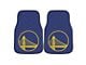 Carpet Front Floor Mats with Golden State Warriors Logo; Royal (Universal; Some Adaptation May Be Required)