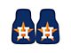 Carpet Front Floor Mats with Houston Astros Logo; Navy (Universal; Some Adaptation May Be Required)