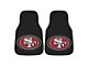 Carpet Front Floor Mats with San Francisco 49ers Logo; Black (Universal; Some Adaptation May Be Required)