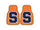 Carpet Front Floor Mats with Syracuse University Logo; Orange (Universal; Some Adaptation May Be Required)