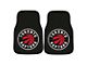 Carpet Front Floor Mats with Toronto Raptors Logo; Red (Universal; Some Adaptation May Be Required)