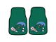 Carpet Front Floor Mats with Tulane University Logo; Green (Universal; Some Adaptation May Be Required)