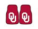 Carpet Front Floor Mats with University of Oklahoma Logo; Crimson (Universal; Some Adaptation May Be Required)