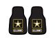 Carpet Front Floor Mats with U.S. Army Logo; Black (Universal; Some Adaptation May Be Required)
