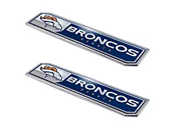 Denver Broncos Embossed Emblems; Blue (Universal; Some Adaptation May Be Required)