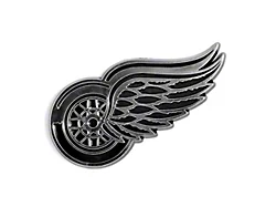 Detroit Red Wings Molded Emblem; Chrome (Universal; Some Adaptation May Be Required)