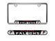 Embossed License Plate Frame with Atlanta Falcons Logo; Black (Universal; Some Adaptation May Be Required)