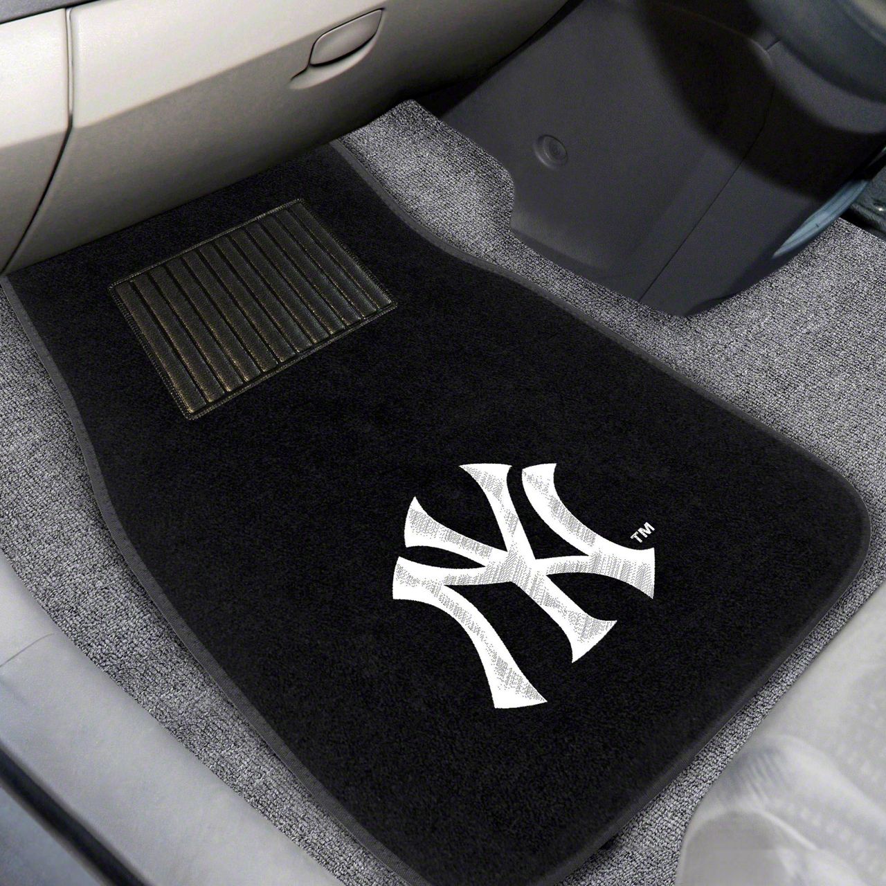 Baseball Yankees Floor Mats Mustang Embroidered Front Floor Mats - Main Image
