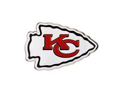 Kansas City Chiefs Embossed Emblem; Red (Universal; Some Adaptation May Be Required)