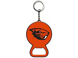 Keychain Bottle Opener with Oregon State University Logo; Orange 