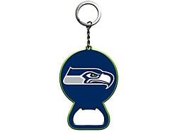 Keychain Bottle Opener with Seattle Seahawks Logo; Blue