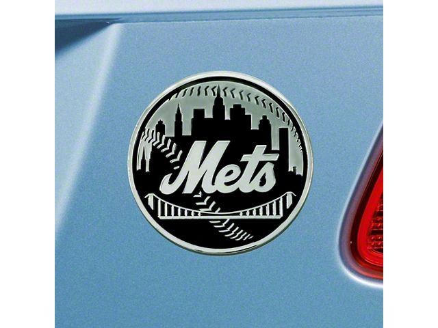 New York Mets Emblem; Chrome (Universal; Some Adaptation May Be Required)