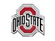 Ohio State University Embossed Emblem; Red and Black (Universal; Some Adaptation May Be Required)