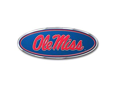 Ole Miss Embossed Emblem; Navy (Universal; Some Adaptation May Be Required)