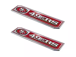 San Francisco 49ers Embossed Emblems; Red (Universal; Some Adaptation May Be Required)