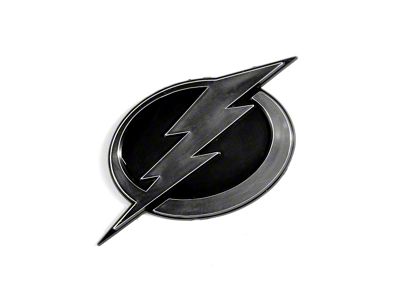 Tampa Bay Lightning Molded Emblem; Chrome (Universal; Some Adaptation May Be Required)