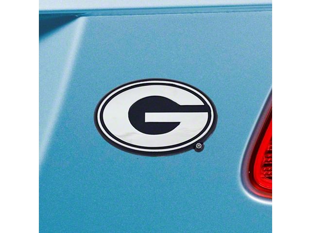 University of Georgia Emblem; Chrome (Universal; Some Adaptation May Be Required)