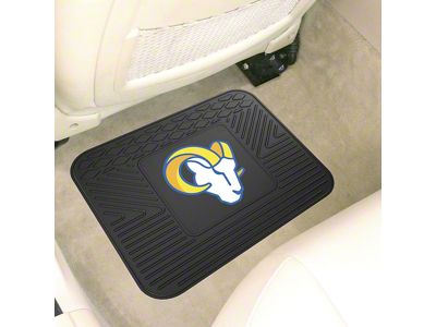 Utility Mat with Los Angeles Rams Logo; Black (Universal; Some Adaptation May Be Required)