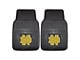 Vinyl Front Floor Mats with Notre Dame Logo; Black (Universal; Some Adaptation May Be Required)