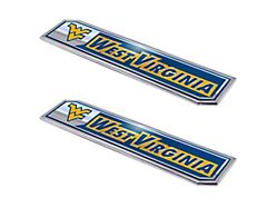 West Virginia University Embossed Emblems; Blue (Universal; Some Adaptation May Be Required)