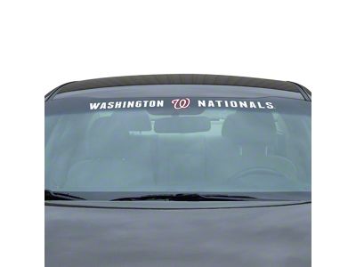 Windshield Decal with Washington Nationals Logo; White (Universal; Some Adaptation May Be Required)